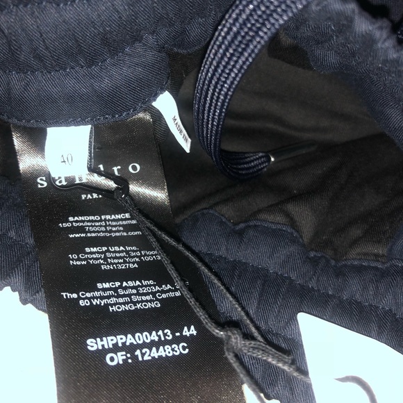 Sandro Mens Marine Straight-leg Pants Size 40/30us - Picture 9 of 10